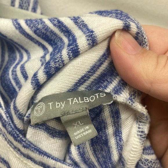 Talbots blue white striped nautical maxi dress XL - Picture 5 of 10